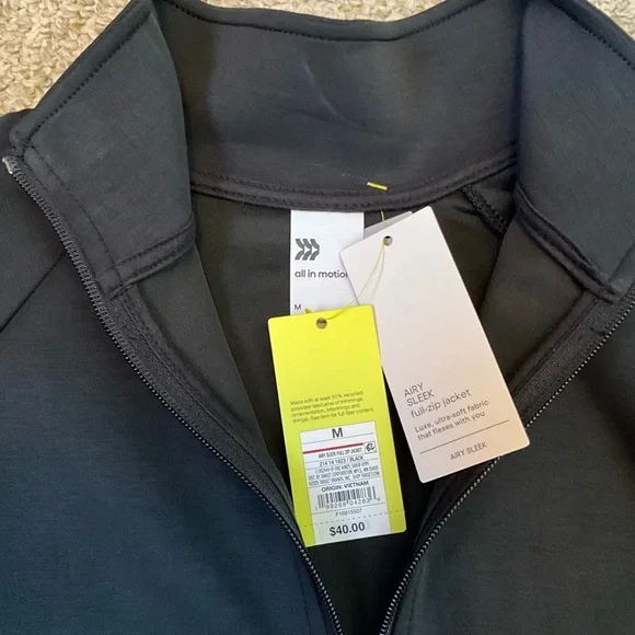 All in Motion Airy Sleek Full-Zip Jacket M - Picture 2 of 4